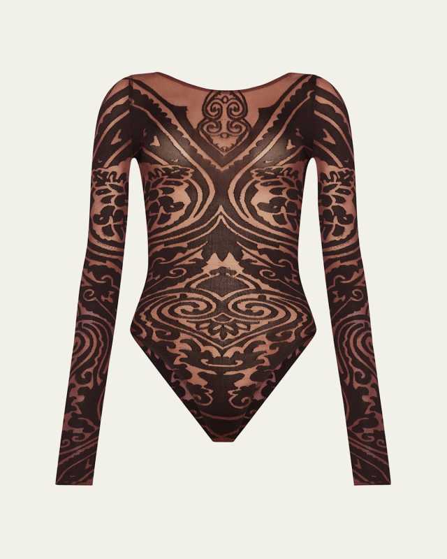 x Etro Tattoo String Bodysuit